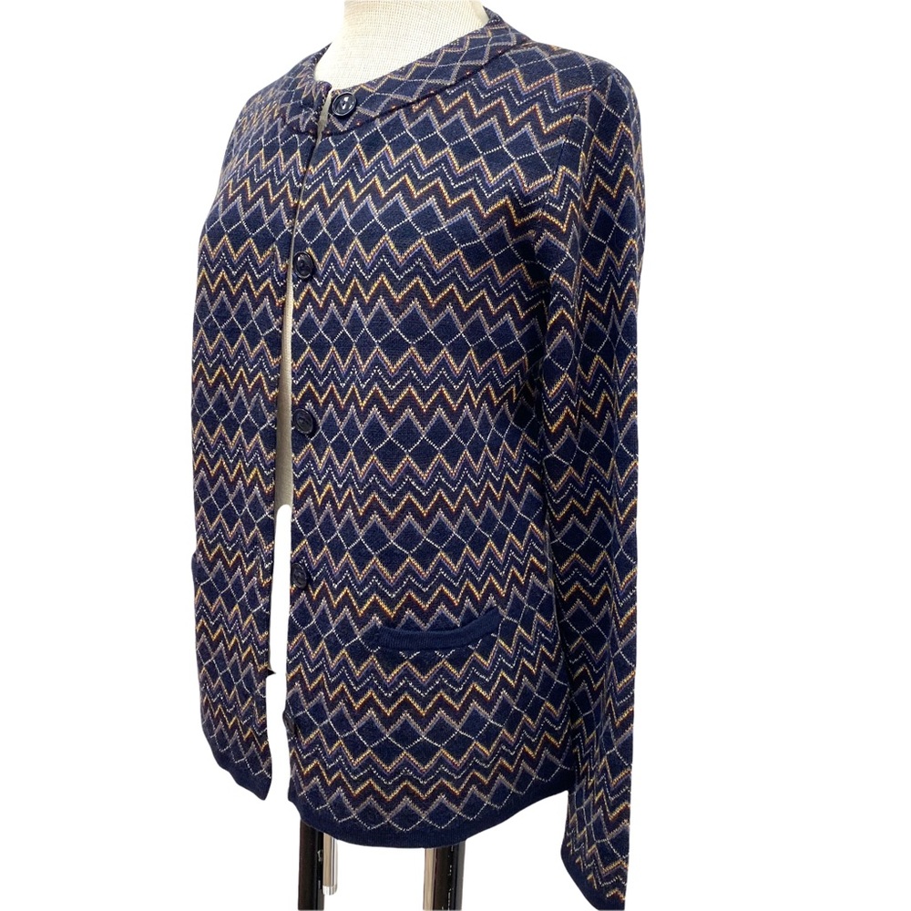 Pendleton Jennifer Wool Blend Chevron Cardigan - image 6